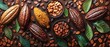 © Oat Stilinski - Rich Cocoa Design, Design an infographic showing the intricate process of cocoa bean to cocoa butter. Coloring book, birds-eye view