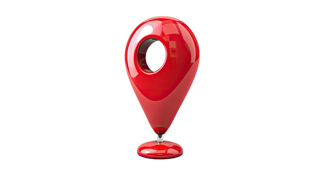 Location pin on transparent background