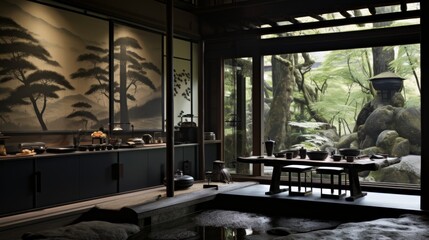 Poster - Japanese scandinavian fusion modern kitchen interior design for contemporary homes