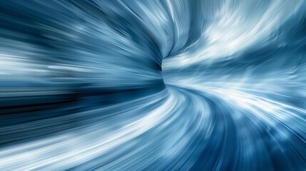 Poster - Abstract radial blur in blue and gray