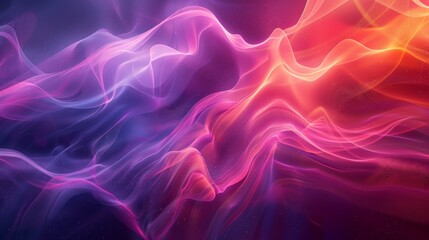 Poster - Abstract pink and orange waves
