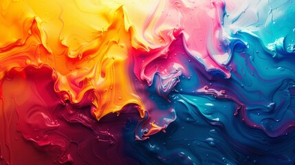 Poster - Abstract swirls of paint