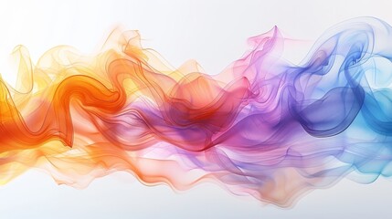Poster - Abstract rainbow smoke swirls