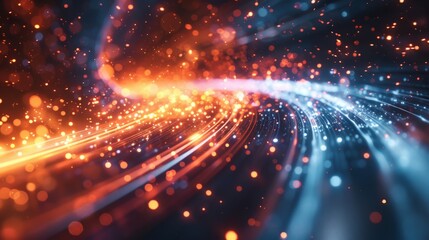 Poster - Abstract light trails in space