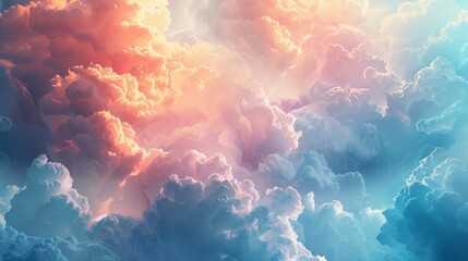 Wall Mural - Colorful cloudscape background
