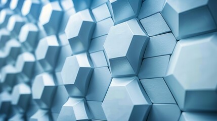 Poster - Abstract hexagon wall design