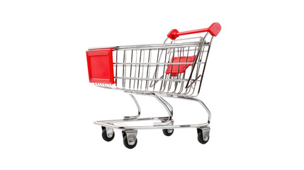 Shopping cart on a transparent background