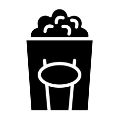 Vector Design Popcorn Pixel Icon Style