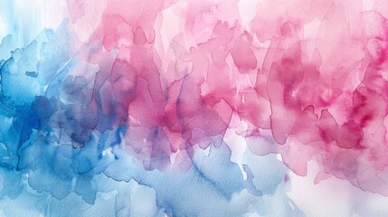Wall Mural - Abstract watercolor background with blue and pink hues