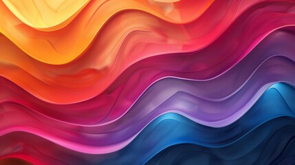 Poster - Abstract colorful waves background