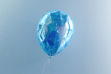 Poster - A person is holding a blue balloon in the air