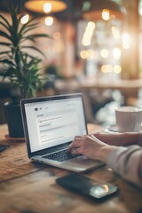 Poster - A person working on their laptop at a desk