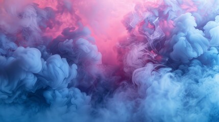Poster - Blue and pink smoke swirling
