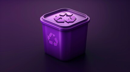 Poster - Purple trash folder icon