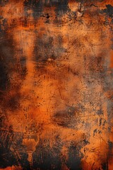 Poster - A rough, grungy orange and black textured background with imperfections