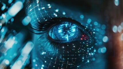 Poster - A detailed view of an individual's eye, highlighting the iris and pupil
