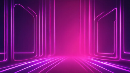 Wallpaper design featuring neon light glowing lines.