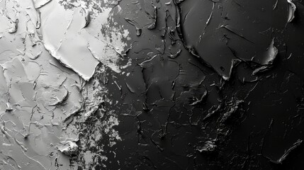Poster - Black and white textured paint swatch