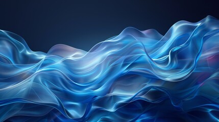 Poster - Abstract blue waves