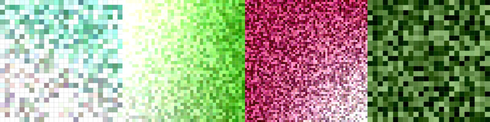 Poster - Abstract square mosaic pattern background set
