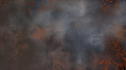 Wall Mural - Dark gray and brown background banner texture with subtle rust color.