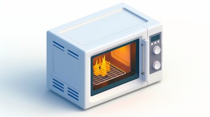 Aufkleber - Isometric open microwave icon