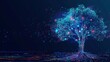 © Leli - A glowing digital tree with glowing branches and roots