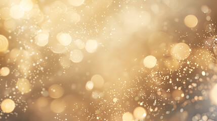 Fototapete - Elegant beige bokeh abstract background Delicate blurred wallpaper texture Template with defocused bokeh lights and copy space for business website design Banner social media advertisi : Generative AI