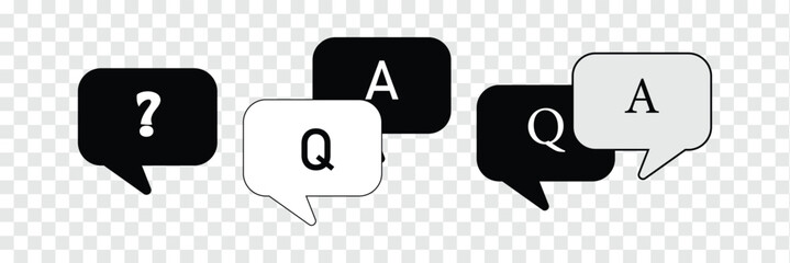 Poster - Comment question icon. questions suggestions comments, icon outline.