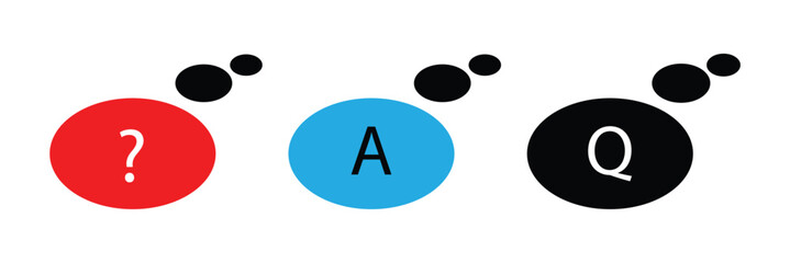 Poster - Comment question icon. questions suggestions comments, icon outline.