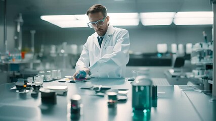 Poster - scientist working in laboratory generative ai