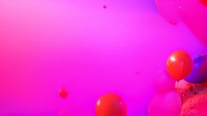 Poster - Astronaut Surrounded by Balloons in Space Generative AI