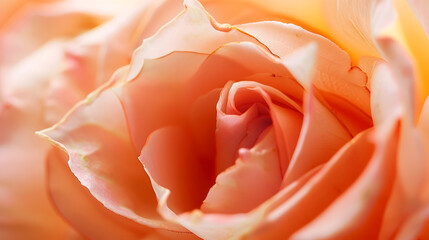 Leinwandbilder - Rose flower closeup macro Natural background soft focus Peach Fuzz  trendy color of the year 2024 : Generative AI