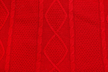 Sticker - Texture of stylish knitted fabric as background