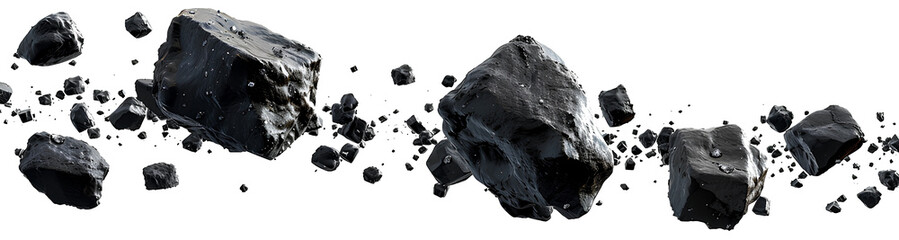 Flying asteroids cut out
