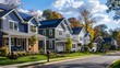 © Adnan saheem - series of energy-efficient homes in a sustainable living community, each featuring fiber cement siding with integrated solar panels for a clean, modern look and reduced energy footprint