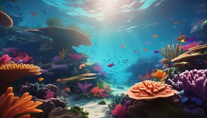 Wall Mural - Deep reef of life