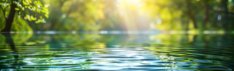 Natural background from water and plants blurred