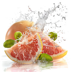 Wall Mural - Pomelo fresh isolated white background