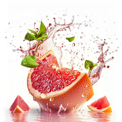 Wall Mural - Pomelo fresh isolated white background