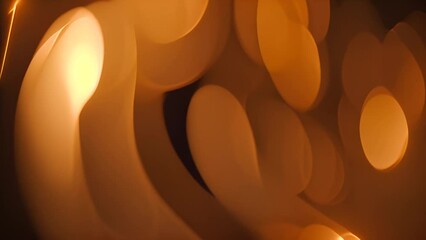 Poster - Golden Lights Swirling in the Dark Generative AI