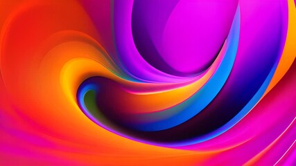 Poster - abstract colorful swirling lines generative ai