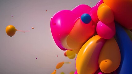 Poster - colorful paint explosion generative ai