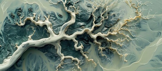 Abstract Art of Whimsical Veins and Swirls