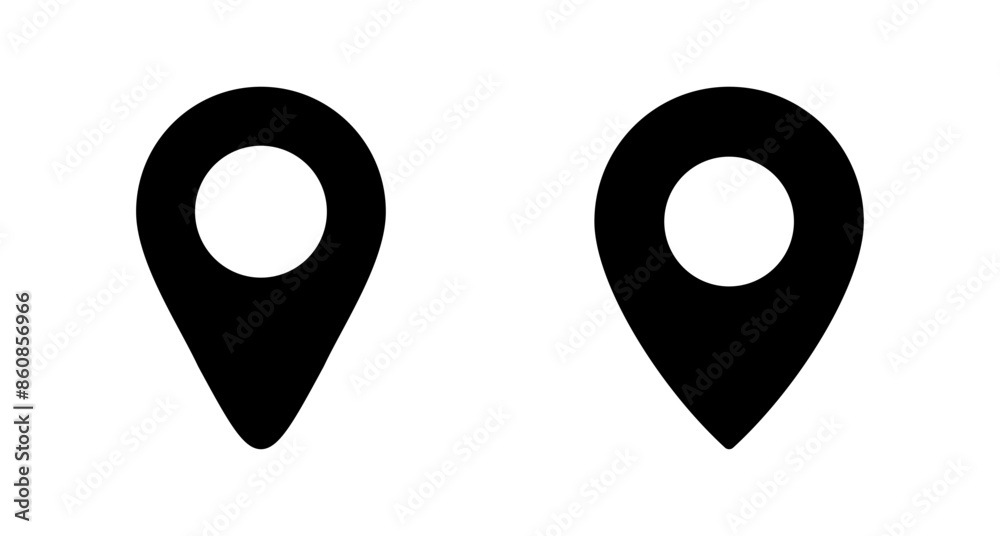 Pin icon vector isolated on white background. Location icon. Map ...