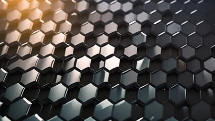 Poster - abstract hexagon pattern generative ai