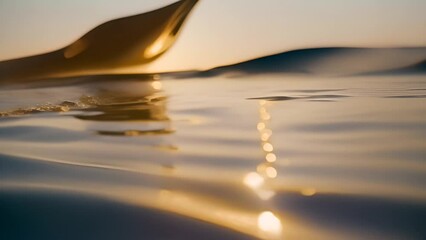Poster - Sunset Waves Generative AI