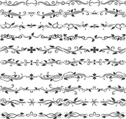 Wall Mural - seamless floral pattern divider set