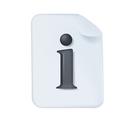 Poster - information icon with document and i symbol. containing info, help, inform, support, news, about us,