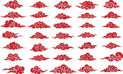 Wall Mural - traditional asian clouds